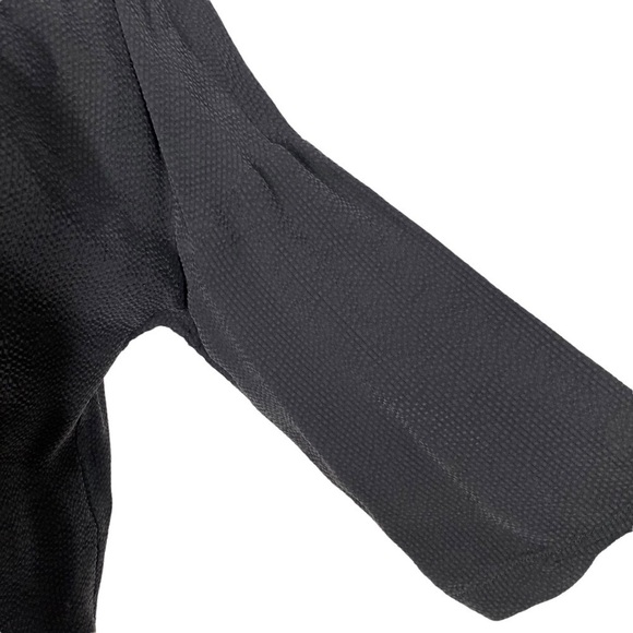 EVERLANE The Shirred Cupro Blouse 4 Black - Picture 6 of 9